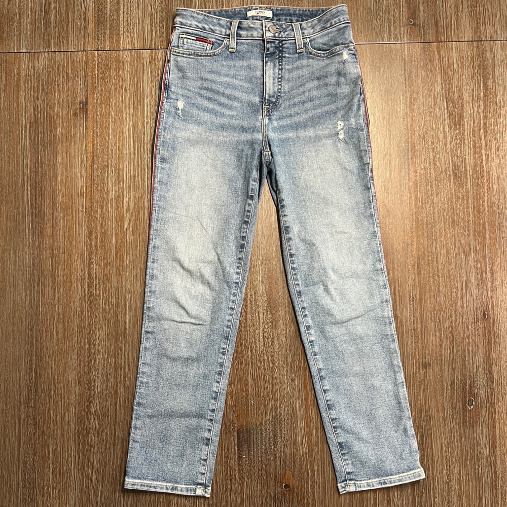 Tommy Hilfiger High Rise Straight Ankle Jeans Women's Size 2 Slimming Technology
